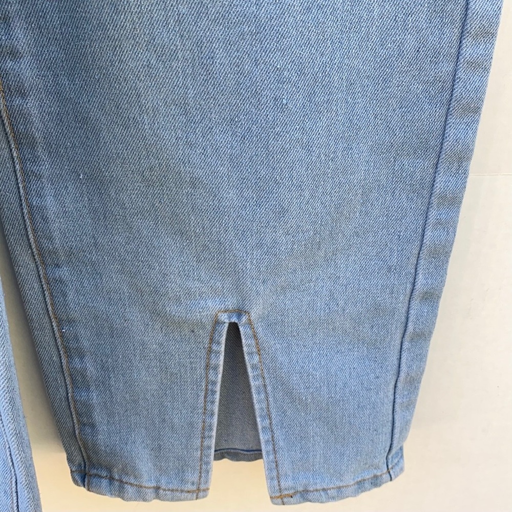 Princess Polly Womens Size 2 Rosalie light blue straight leg mid rise jeans - Picture 7 of 9